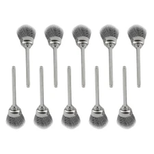 10pcs Steel Pot Brush Round Wire Brush Set Dremel Proxxon 10x Multitool Pot