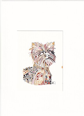Yorkie. Limited Edition Artist Proof Archival Print. 4 X 6