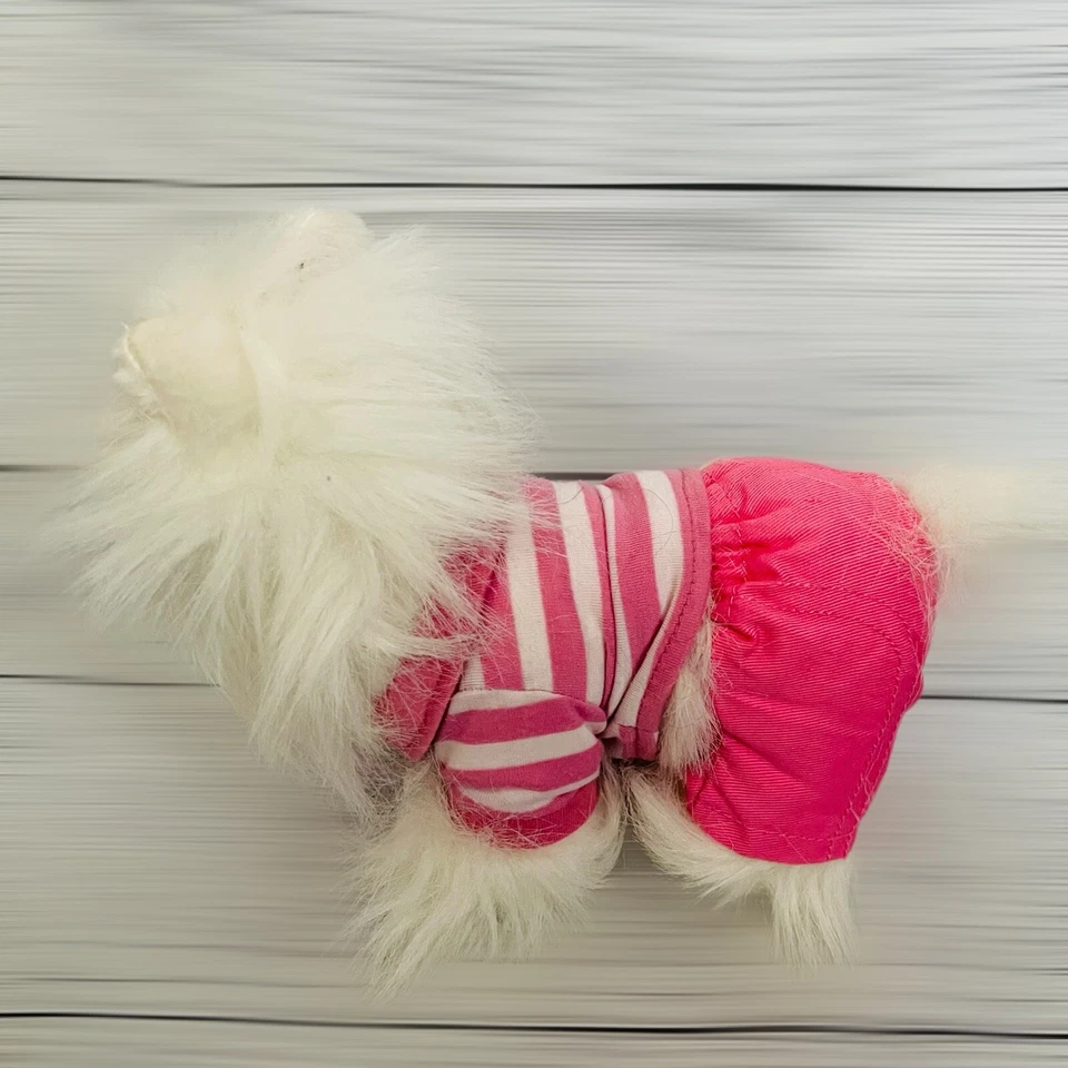 Ganz Webkinz Lil Kinz YORKIE 7" Plush DOG White Stuffed Animal Outfit No Code - Image 3 of 4