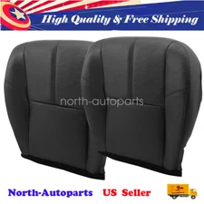 Driver & Passenger Side Bottom Leather Seat Cover For 2007-2014 Chevy Silverado