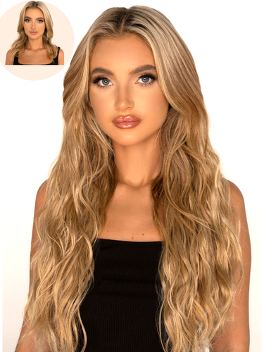 Hair Extension Beach Wave Natural Curly Wavy Thick 3 Weft Clipped Koko Couture - Picture 3 of 53