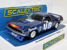 Scalextric C4219 Plymouth Barracuda Trans Am 1970 Dan Gurney 1:32 Slot Car DPR