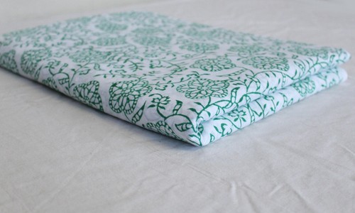 2.5 YD Indian Handmade Floral Print Cotton Sewing Fabric Dressmaking Fabric U10 - Picture 3 of 12
