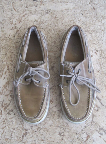 Margaritaville Men's Size 8 Anchor Leather/Mesh Boat Shoe - 2 Eye Lace-Up Casual - Picture 2 of 12