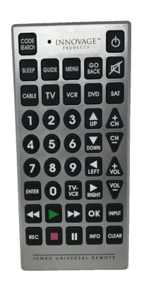 Innovage Products JUMBO Universal Remote Control Large Buttons TESTED