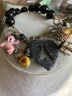 VTG 1990’s BETSEY JOHNSON FLEXIBLE CHARM BRACELET- COSTUME JEWELRY