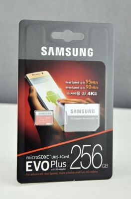 New Authentic Samsung EVO+ 256GB UHS-I microSDXC U3 Memory Card