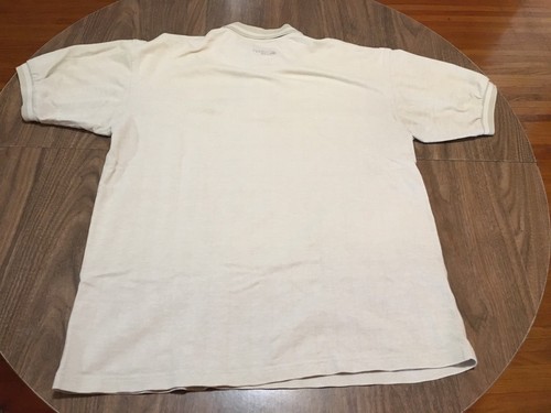 Pebble Beach Large Striped Off White Polo Shirt Golf Great Shape! Fast Shipping! - Picture 6 of 8