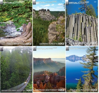LOT OF 6 VIRTUAL ACTIVE HIKE TREADMILL EXERCISE WORLD TRAVEL DVDS NEW SEALED #6