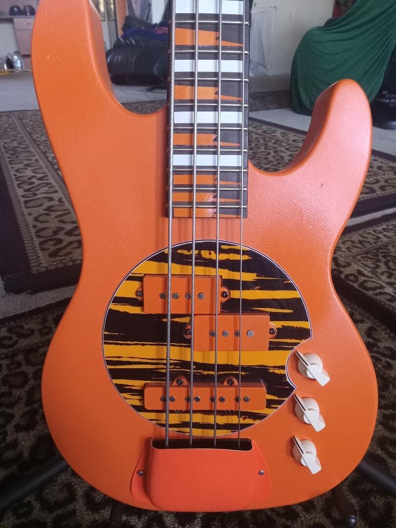 Jackson Short Scale Bass Minion Custom Orange Tiger eBay