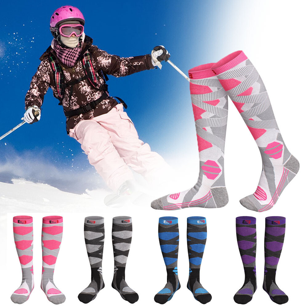 Women Men Hiking Socks Skiing Stockings Hosiery Sports Stockings Anti-Cold  Warm