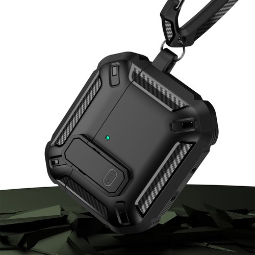 For AirPods 4 /Pro 2019/3rd/2nd Charging Protective Hard Case Holder Keychain - Picture 7 of 14