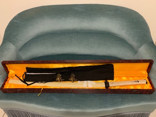 Collectible handmade Niku edged Japanese Katana with composite steel blade