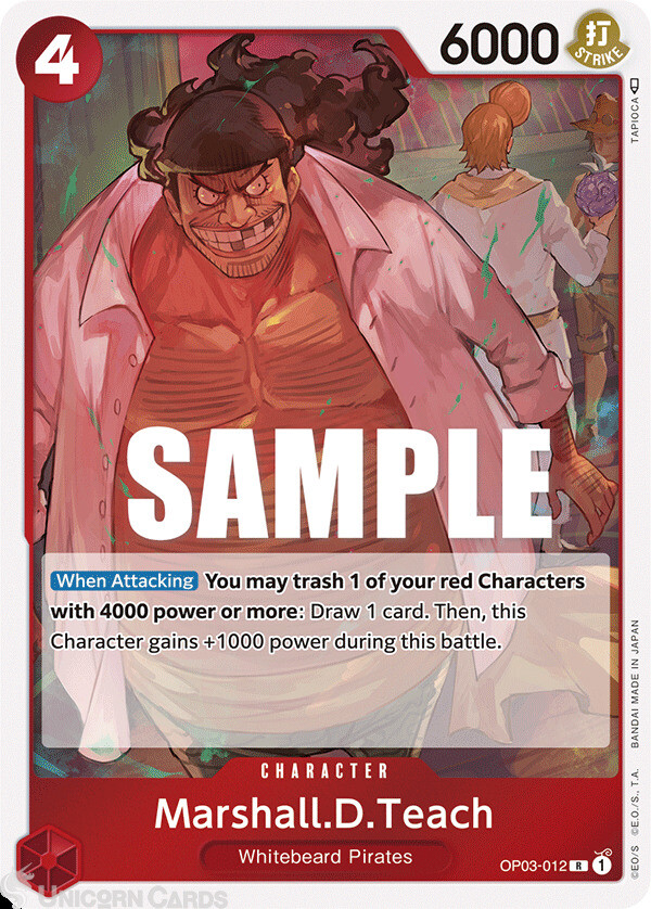 OP03-012 Marshall.D.Teach :: Rare One Piece TCG Card :: OP03: Pillars of Strengt