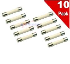 10 Pack 6.35x32mm Microwave Fuse 20A 20Amp 250V Slow-Blow Ceramic fuses