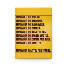 Remember Alcoholics Anonymous AA Hardcover Journal Matte