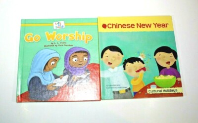 2 Kids Books / Go Worship & Chinese New Year / Hardcover / GOOD