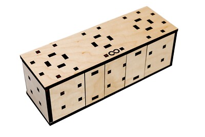 27 Step, Altair Wooden Puzzle Box, Hidden Compartment, Laser Printed