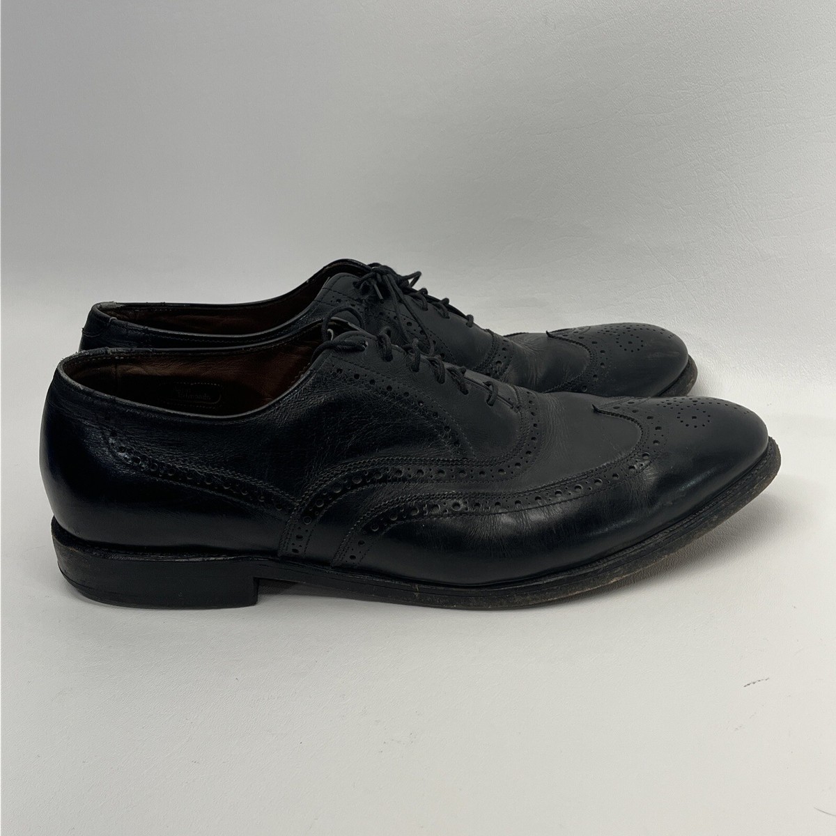 靴 Allen Edmonds 1903 Chester Black Wing Allen Edmonds 1903 Chester Black Leather Wingtip Dress Oxfords