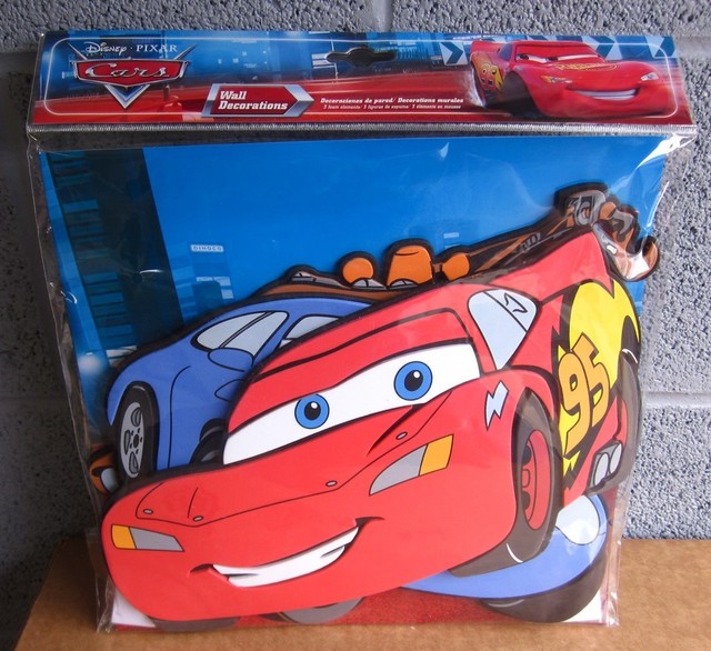 CARS wall decorations NWT Lightning McQueen applique Disney wall decor