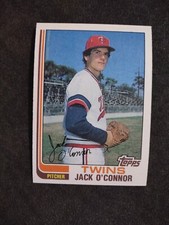 1982 Topps Baseball Card #353 Jack O'Connor RC Minnesota Twins