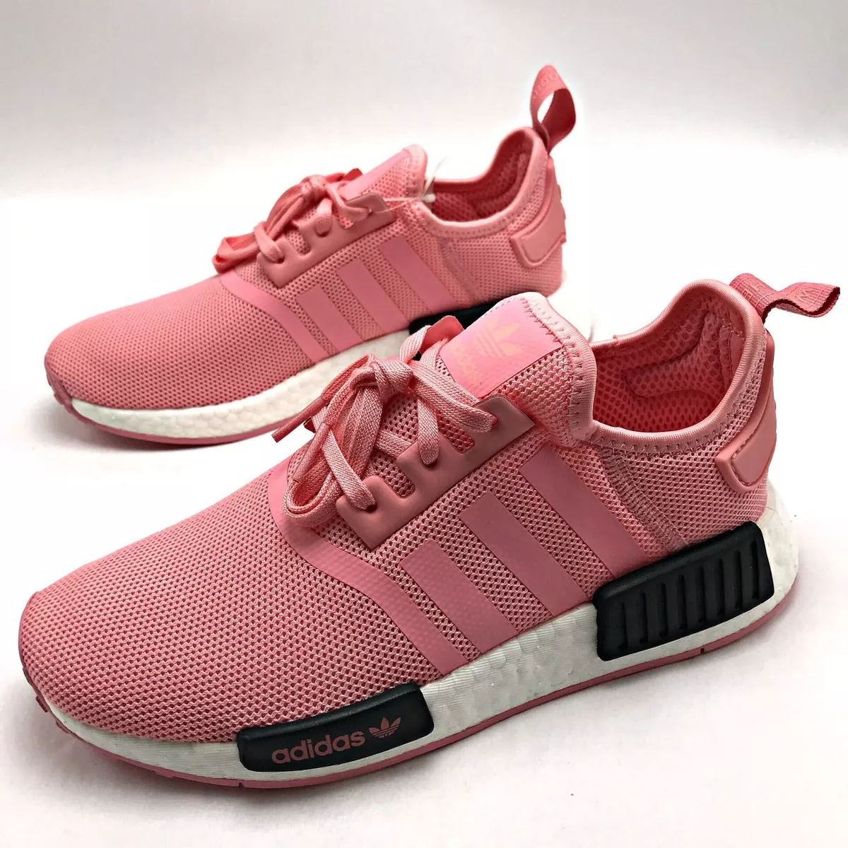 Adidas originals nmd r1 trainers in black and pink 2025