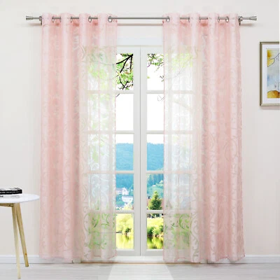 1er Gardinen Stores Ausbrenner Vorhang Wohnzimmer Landhaus Voile Vorhänge Modern - Bild 1 von 4