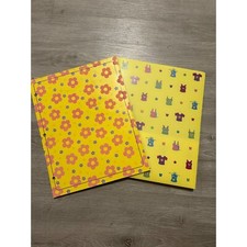 2 Continental Accessory Group Yellow Floral  Clothes Pattern Folders 2006