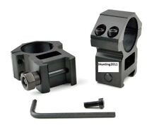High Rise 1" Heavy Duty One Inch Scope Rings Picatinny  Weaver Rails Aluminum
