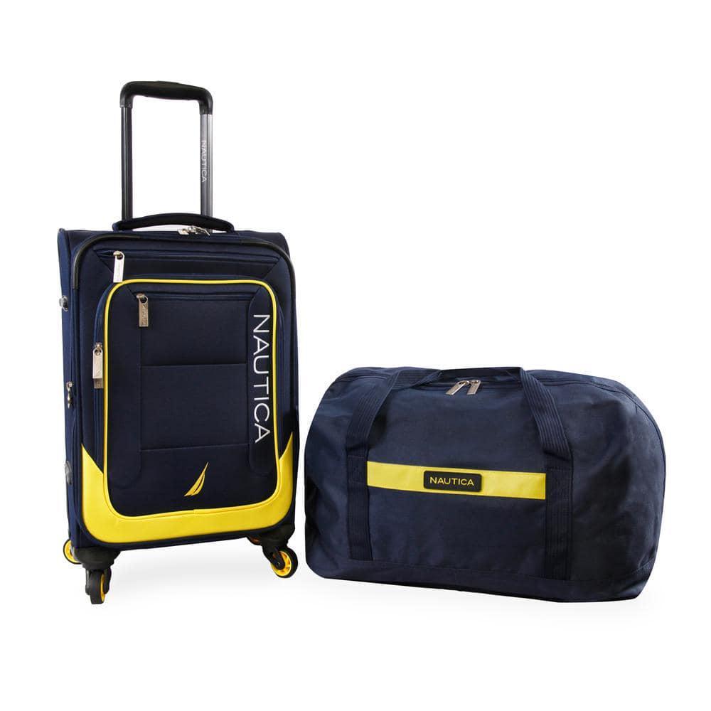 Nautica Luggage Set 2-Piece Softside Lightweight Spinner Wheels Lockable Handle