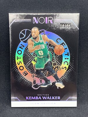 2019-20 Panini Noir KEMBA WALKER #95 Icon Edition Holo Silver 18/25 Celtics  