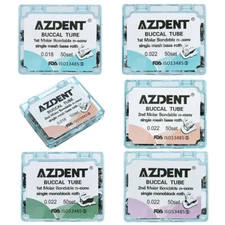 AZDENT Dental Orthodontic Buccal Tube 1st 2nd Molar Tube Roth MBT 022/018