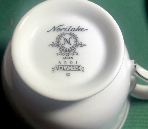Noritake MALVERNE #3501 Pattern CUP AND SAUCERS Set of (4) Four - Picture 8 of 8