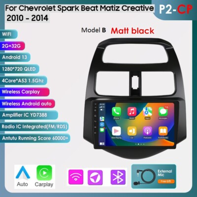 9''Android 13 Car Stereo Radio Carplay 2+32GB For Chevrolet Spark Matiz 2010-2014