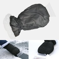 Eiskratzer Mit Handschuh Deluxe Auto Eisschaber Scheibenkratzer Fell GefüTtert