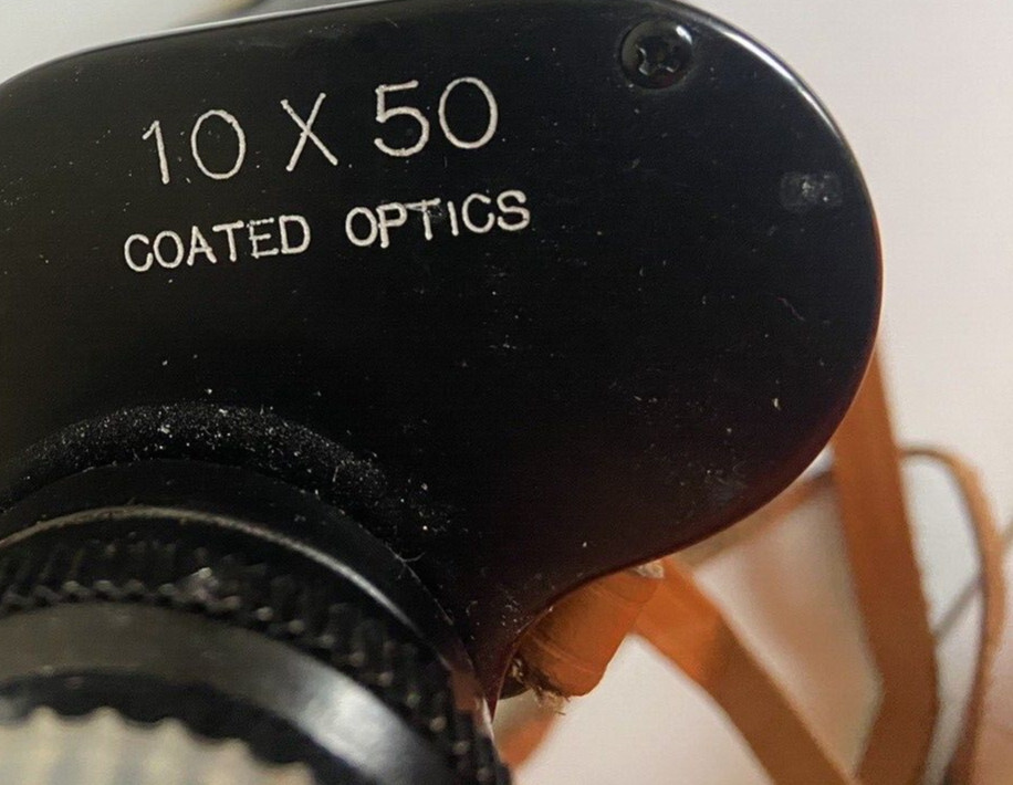 Binoculars 10x50 with brown Leather Case Bag eBay