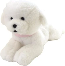 SUN LEMON Knee Dog Bichon Frise Plush Toy S P-4135