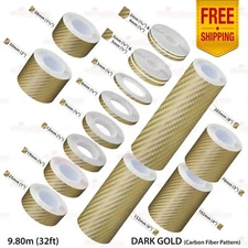 PinStriping Stripe Adhesive Tape Styling Vinyl Sticker CARBON FIBER DARK GOLD