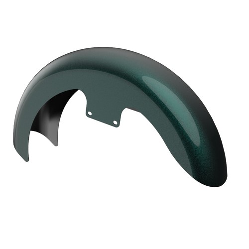 DEEP JADE PEARL 19" Reveal Wrapper Hugger Front Fender Fits 09+ Harley - Picture 3 of 9