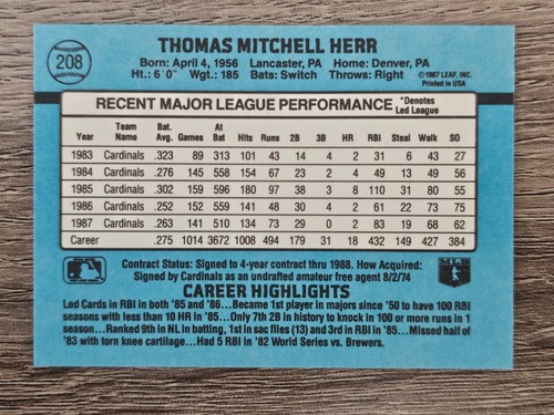 1988 Donruss Baseball Pick A Card #1-#235 - 第 419/471 張圖片