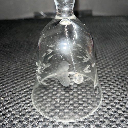 Etched Crystal Bell 6" Vintage Princess House Hand blown Heritage - Picture 5 of 5
