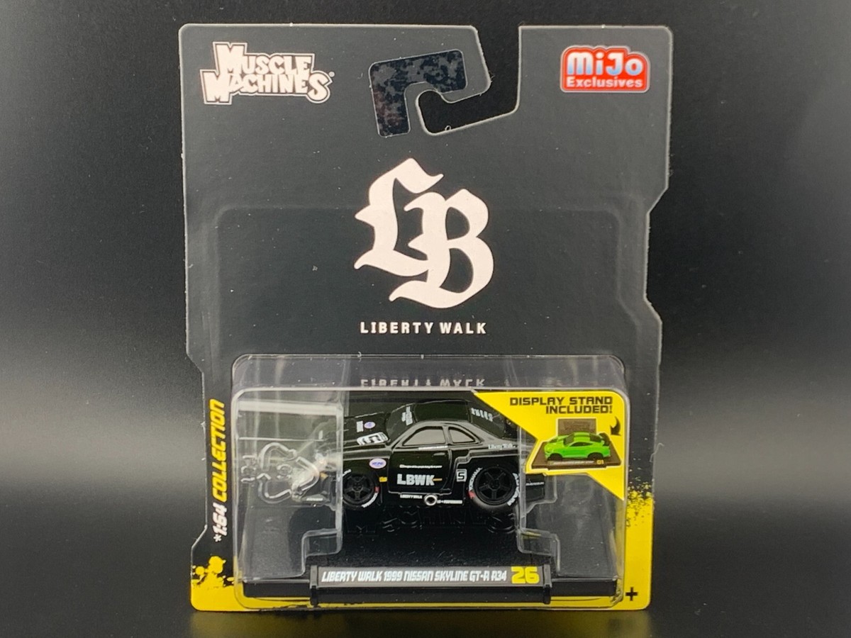 Muscle Machines LBWK Nissan GT-R R34 Super Silhouette Black