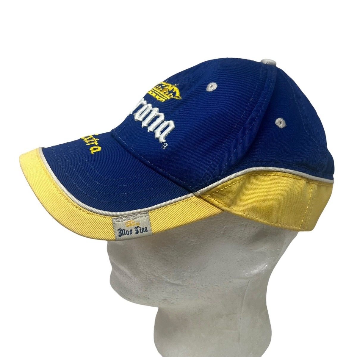 Corona Extra Beer Hat / Cap Blue Yellow White Embroidery Hat Cap