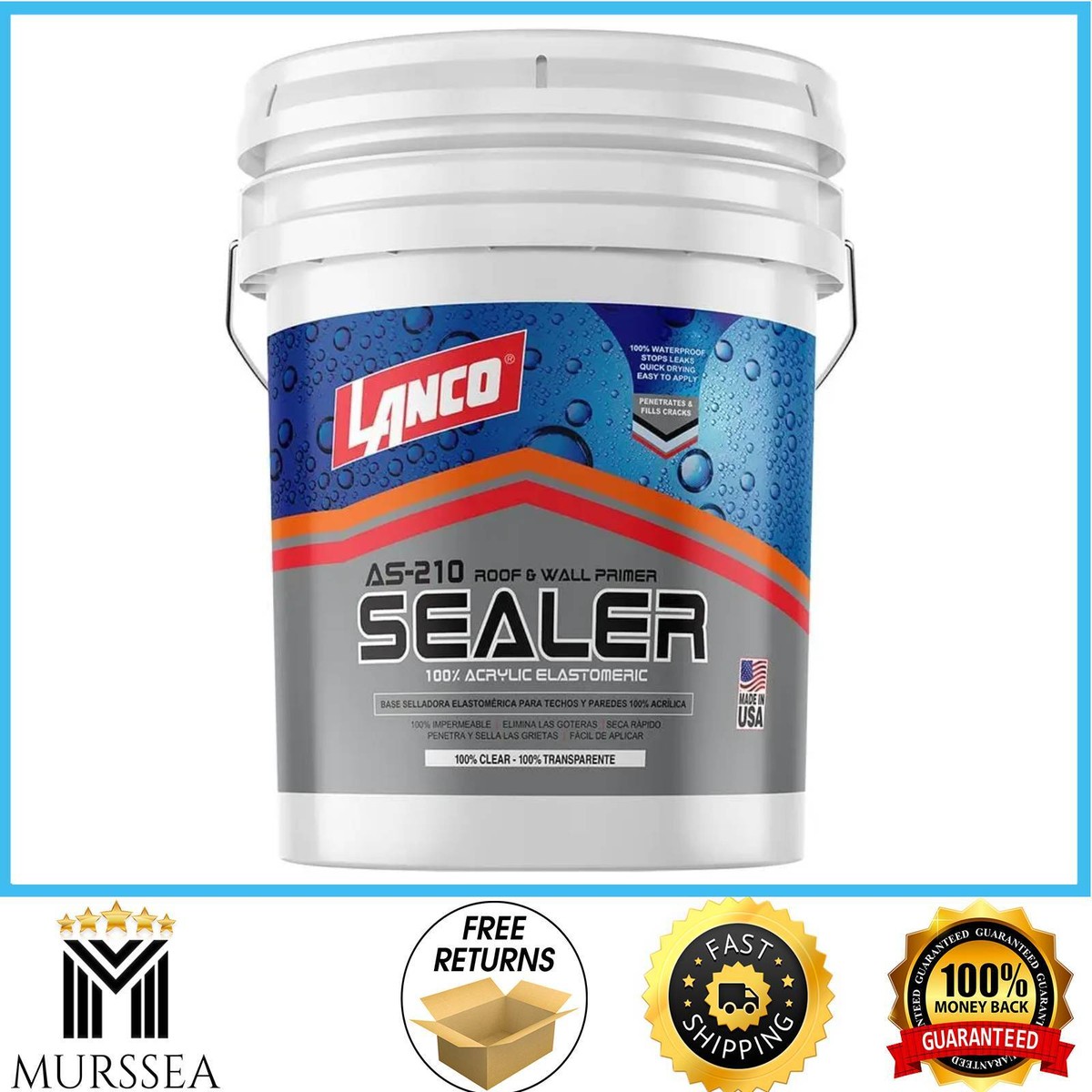 AS-210 5 Gal. 100% Acrylic Clear Roof Primer and Sealer AS-210 5 Gal. 100% Acrylic Clear Roof Primer and Sealer