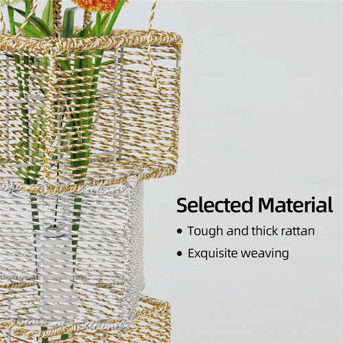 Super Bright Rattan Floor Lamp E27 Hand-Woven Pastoral 1200LM Living Room Hotel - Picture 5 of 12