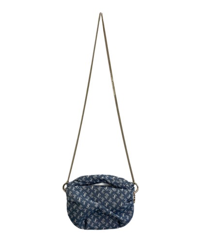 Jimmy Choo BONNYAHK Shoulder Bag Blue Women Used Authentic