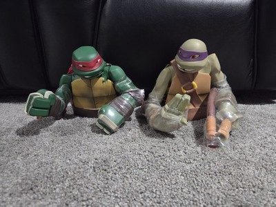 Teenage Mutant Ninja Turtles Donatello Raphael Piggy Coin Bank TMNT 2014 READ