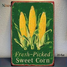 Vintage Sweet Corn Green Corn Fresh Tin Metal Signs Home D cor 8x8