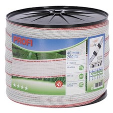 FAIE Weidezaunband Profi wei&szlig;/rot, 40 mm / 200 m