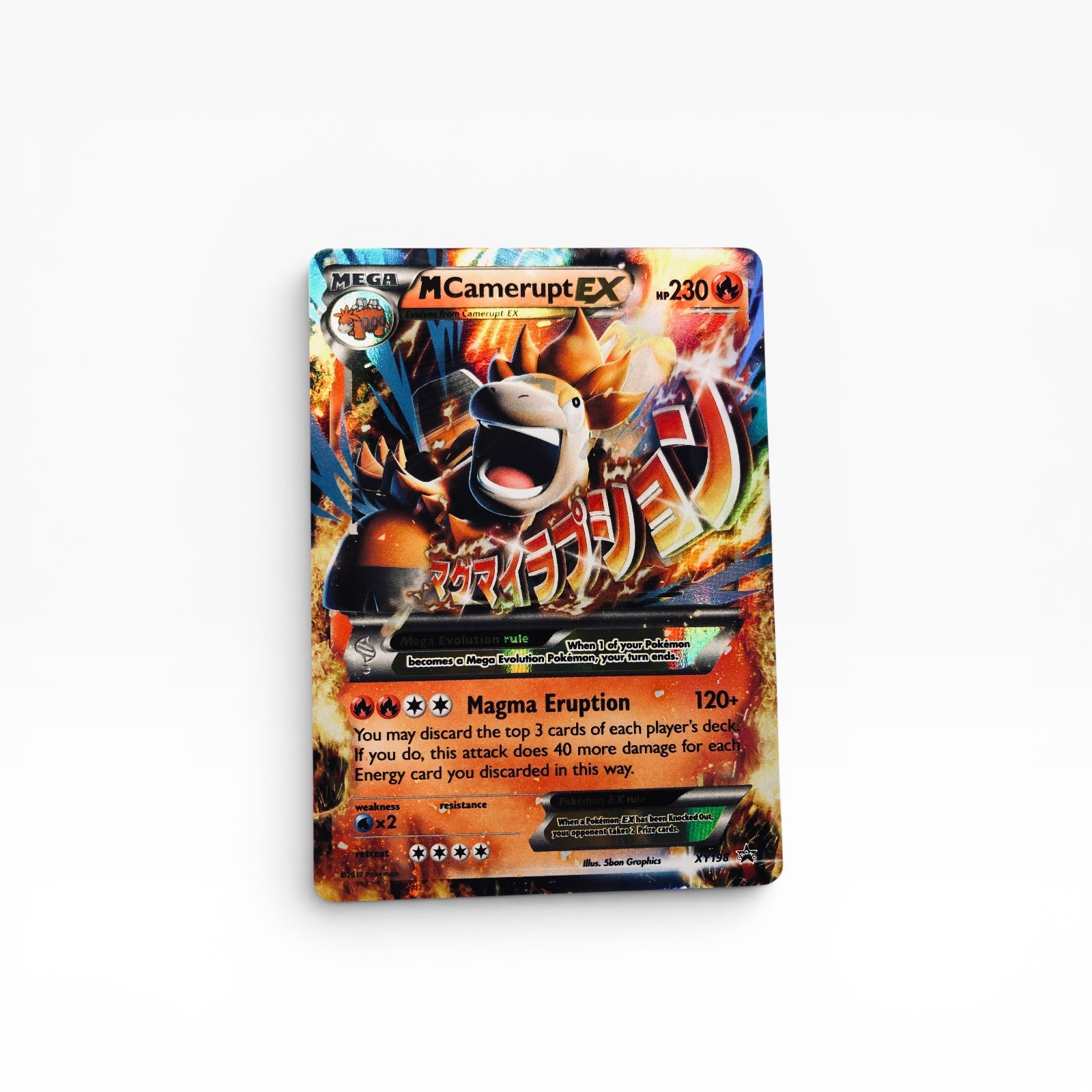 Mega M Camerupt EX XY198 XY Promos Black Star Promo Holo Pokemon Card LP+